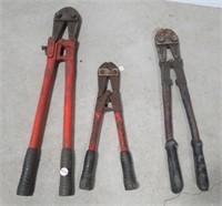 (3) bolt cutters, size 14", 18" and 24".