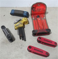 Various Allen wrenches sets including Craftsman,