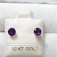 10K Amethyst Earrings