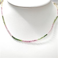 $250 Silver Yellow Sap, Ruby, Emerald Necklace