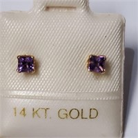 $150 14K Amethyst Earrings
