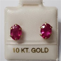 $400 10K Ruby(2.29ct) Earrings