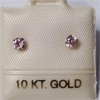 $100 10K Pink Cz Earrings
