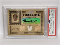 /10 2005 Prime Cuts Signed Willie Mays PSA Mint 9