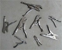 (7) Various size vice grips.
