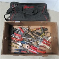 Ingersoll Rand tool bag with hand tools including