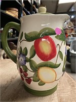 Hand Painted Glazed Pitcher