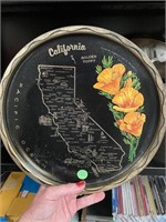 Vintage Metal  California Souvenir Plate