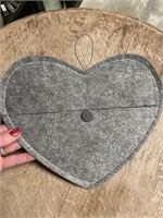 Pretty Grey Felt Heart Envelope