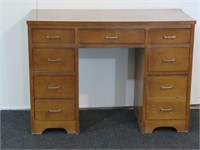 SMALL WOOD 9 DRAWER DESK