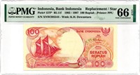 Indonesia Replacement Star Note PMG EPQ 66 GEM UNC