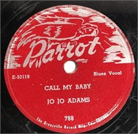 Jo Jo Adams Blues 78 Parrot 788 “Rebecca” and