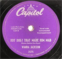 Wanda Jackson Rocker 78 Capitol 3575-Hot Dog!