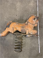 Vintage Cast Aluminum Spring Amusement Horse