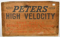 Vintage Peters High Velocity Wood Ammo Crate