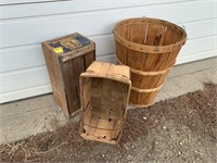 Wood Crate, Baskets