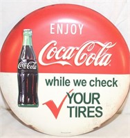 ANTIQUE COKE BUTTON SIGN ! -UP-L