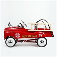 Vintage Children’s Metal Fire Truck Pedal Car