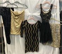 Gold and Black Fashion Clothing - Size Medium