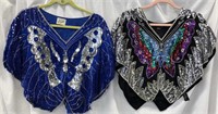 Pair of Sequined Butterfly Tops