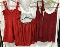 Ladies in Red Cocktail Dresses & Shirt