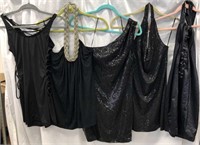 Collection of Black Cocktail Dresses & Halter Shir
