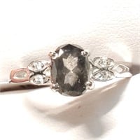 $3200 10K  Salt And Pepperdiamond(1.16ct) 4 Diamon