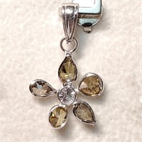 $3600 14K  Green Diamond(1ct) Pendant