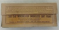 Winchester, 38-56 rifle shells, full box, ammo