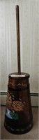 Hand painted contemporary Pine butter churn with