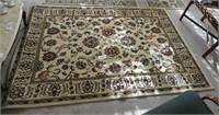 Budget Floral Ivory 3pc rug set with 5x7 area