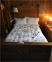 Stunning carved Oak high back double bed with
