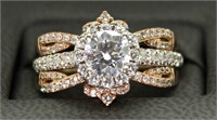14K Tolkowsky .97 Carat Diamond Engagement Ring