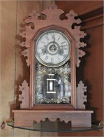 Mahogany highly carved antique Kitchen clock