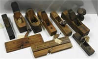 (8) antique wooden planes to include child’s