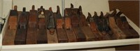 (15) antique wooden planes by Stanley, J.M. Taber