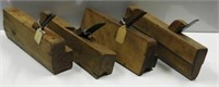 (4) antique wooden planes: E. Smith curved