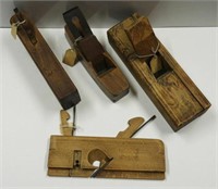 (4) antique wooden planes: J.E. Child Double