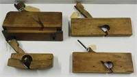 (9) antique wooden carpenters planes: trim