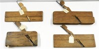 (14) antique carpenters wooden planes: W. M.