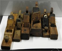 (6) antique larger model wooden planes: Greenfield