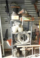 Shelf and contents lot: Qty of wire, copper,