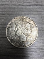 1922D silver peace dollar