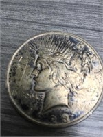 1923D silver peace dollar