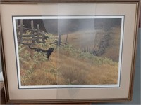 DOG PRINT BY ROBERT BATEMAN - 34" X 27" (DAMAGED