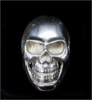 Sterling silver XL Skull ring