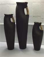 3 Ceramic Decorative Vases M11C