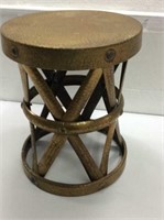 Brass Tone Metal Stool K12A