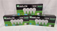 NEW Maxlite 60W lightbulbs - 3pk X13C