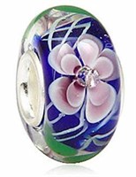 Custom - Bloomed Dahlia Daisy Murano Glass Charm